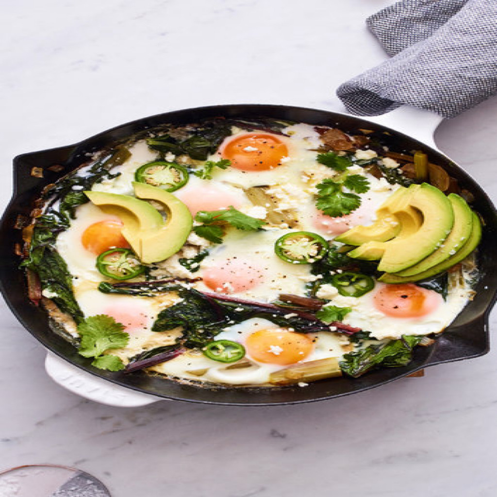 Green Shakshuka With Avocado and Lime