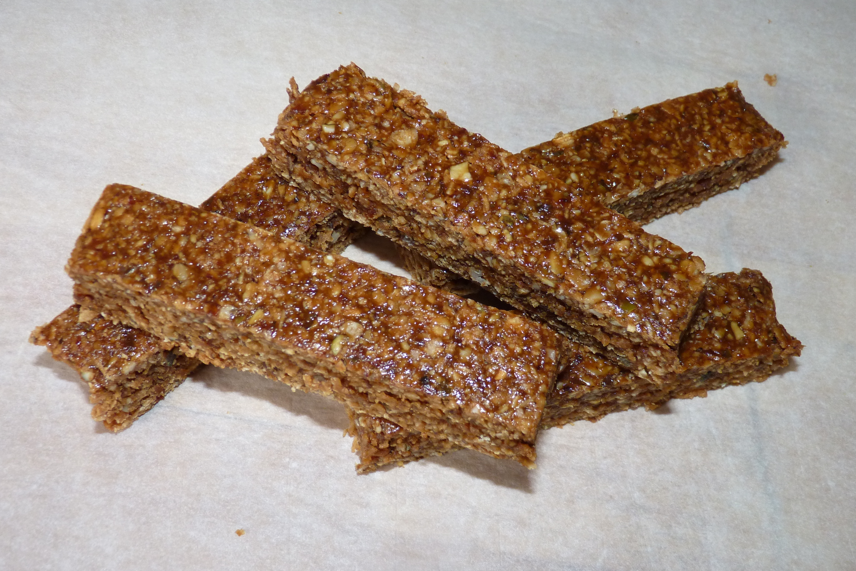 Chewy Oat, fruit and seed bars flapjacks BigOven