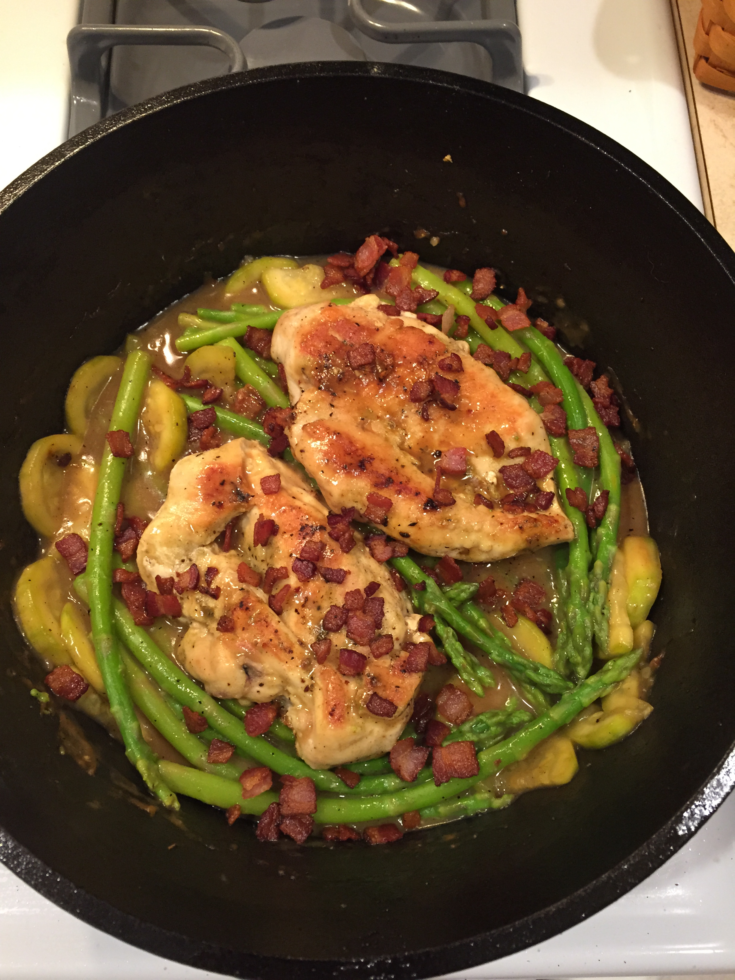 Chicken, Asparagus and Bacon Skillet - BigOven
