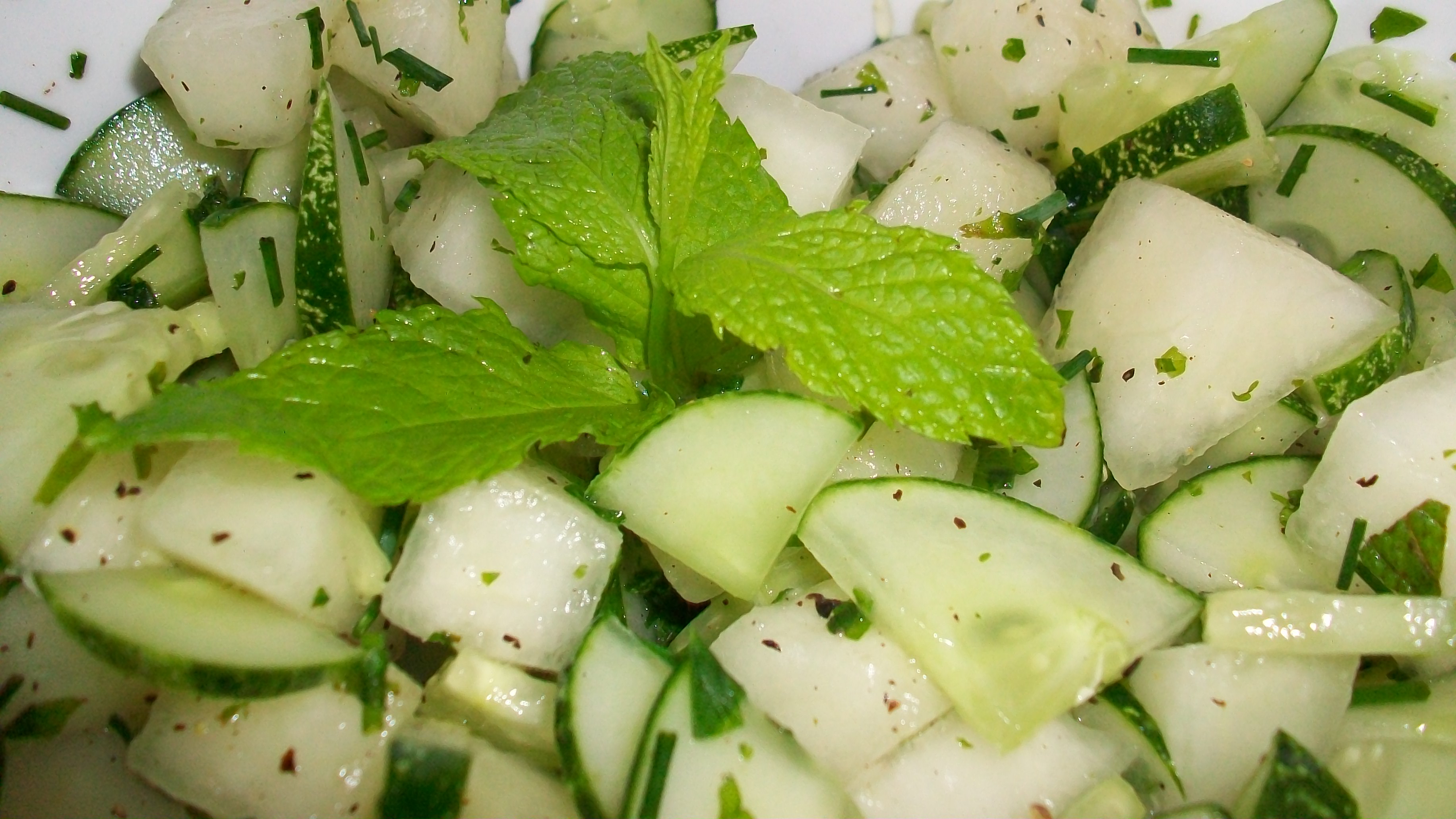 Cucumber and Melon Salad BigOven