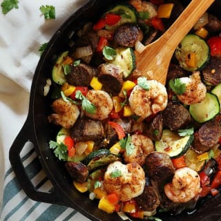 20-Minute Shrimp & Sausage Skillet