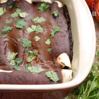 black bean and avocado enchiladas