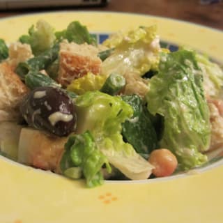 Caesar Salad with Healthy, Low Fat,  Egg free dressing 