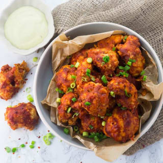 Cauliflower Hot Wings with Vegan Aioli