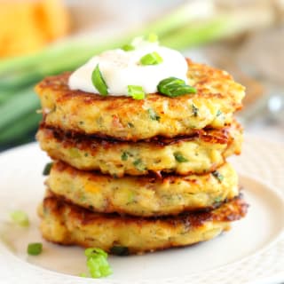 Cheesy Leftover Mashed Potato Pancakes