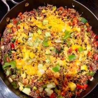 Cheesy Taco Vegetable Skillet