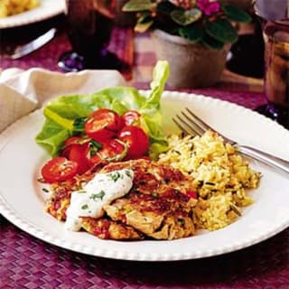 Chicken Cakes with Creole Sauce