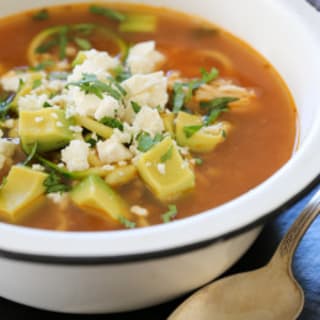 Chipotle Chicken Zucchini &quot;Fideo&quot; Soup (Slow Cooker or Instant Po