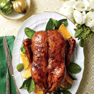 Classic Roasted Duck with Orange-Bourbon-Molasses Glaze