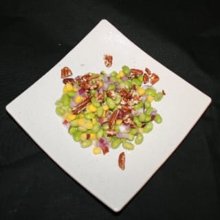 Corn and Edamame Salad with Walnut-miso Dressing