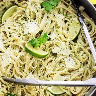 Creamy Basil-Avocado Pasta