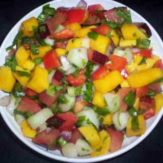 Cucumber, Mango and Plum Salsa