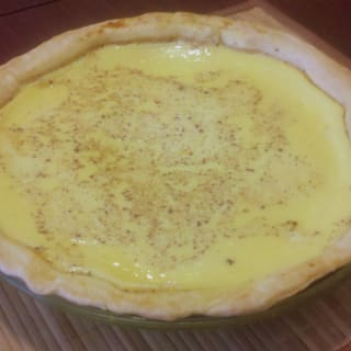No-sugar added Egg Custard Pie