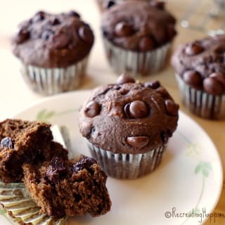 Gluten Free Chocolate Chocolate Chip Muffins