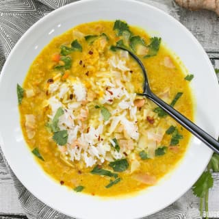 Golden Coconut Lentil Soup