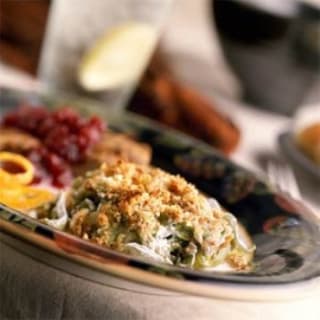 Green Bean and Asparagus Casserole With Cucumber Artichoke Sauce