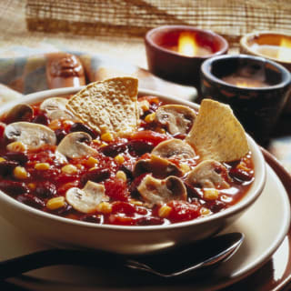 Hearty Fresh Mushroom Chili Soup