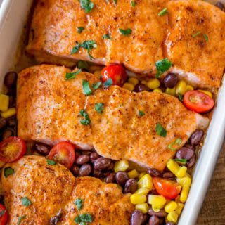 Honey Chili Salmon Bake