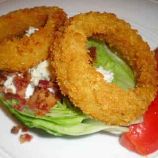 Iceberg Lettuce Wedges with Stilton Dressing And Radishes