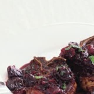 Lamb Chops with Dried Cherries and Port