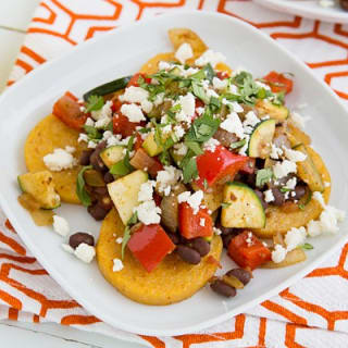 Mexican Baked Polenta with Salsa, Beans, and Veggies