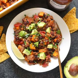 Mexican Sweet Potato Quinoa Casserole