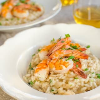 Parmesan Risotto with Roasted Shrimp