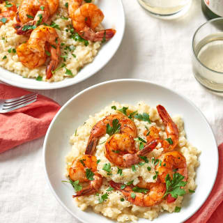 Parmesan Risotto with Roasted Shrimp