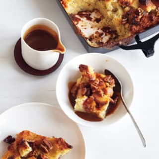 Pecan, Bourbon, and Butterscotch Bread Pudding