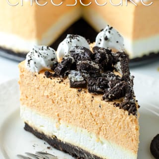 Pumpkin Cheesecake With Oreo Crust