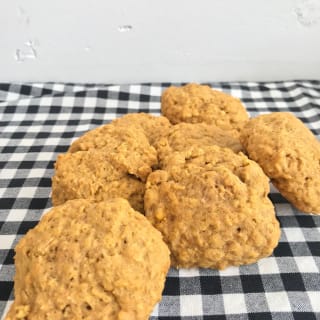 Pumpkin Oatmeal Cookies with a Maple Glaze