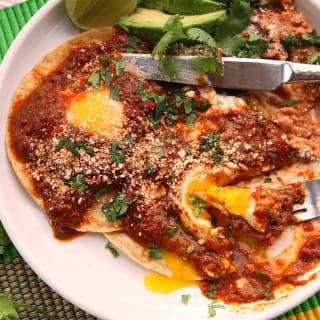 Quick and Easy Huevos Rancheros With Tomato-Chili Salsa Recipe