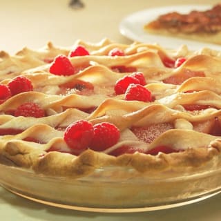 Raspberry, Rhubarb And Pear Pies