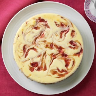 Rhubarb Swirl Cheesecake