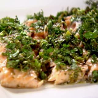 Roasted Salmon with Green Herbs