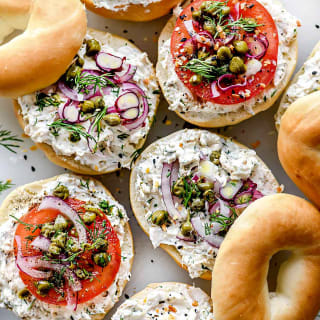 Salmon Cream Cheese Bagels