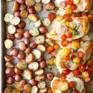 Sheet Pan Bruschetta Chicken