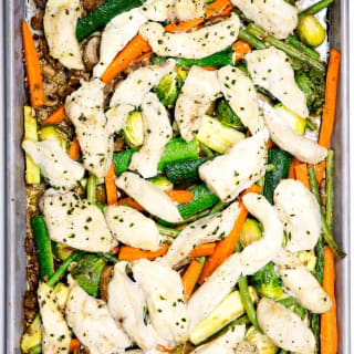 Sheetpan Garlic Chicken & Veggies