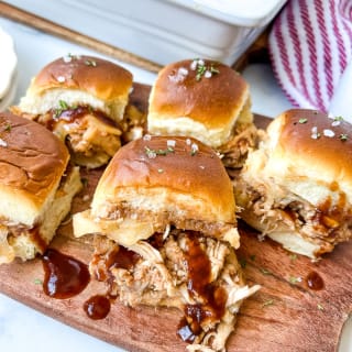 Shredded BBQ Chicken Sliders