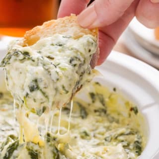 Slow-Cooker Boursin Spinach-Artichoke Dip