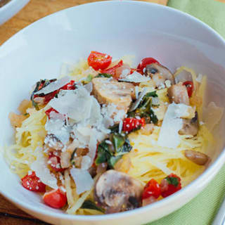 Spaghetti Squash With Tomatoes and Mushrooms