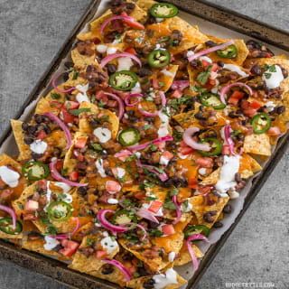 Spicy Baked Black Bean Nachos