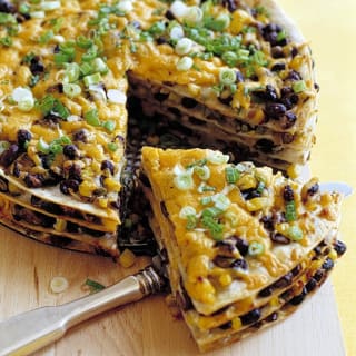 Tortilla and Black Bean Pie