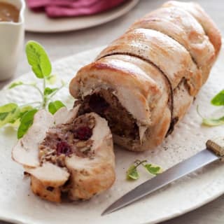 Turkey Roulade with Apple-Cider Gravy