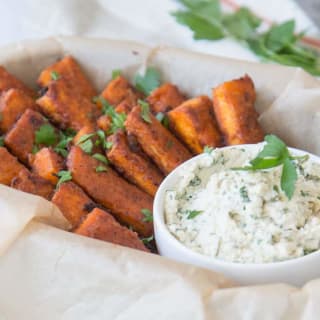 Vegan Tofu Buffalo Wings with Ranch Dip