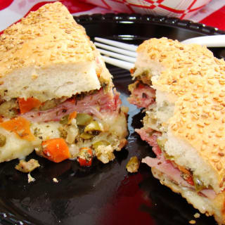 Warm grilled Muffoletta