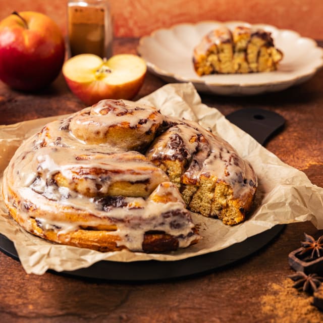 Giant Apple Butter and Chai Cinnamon Roll-image