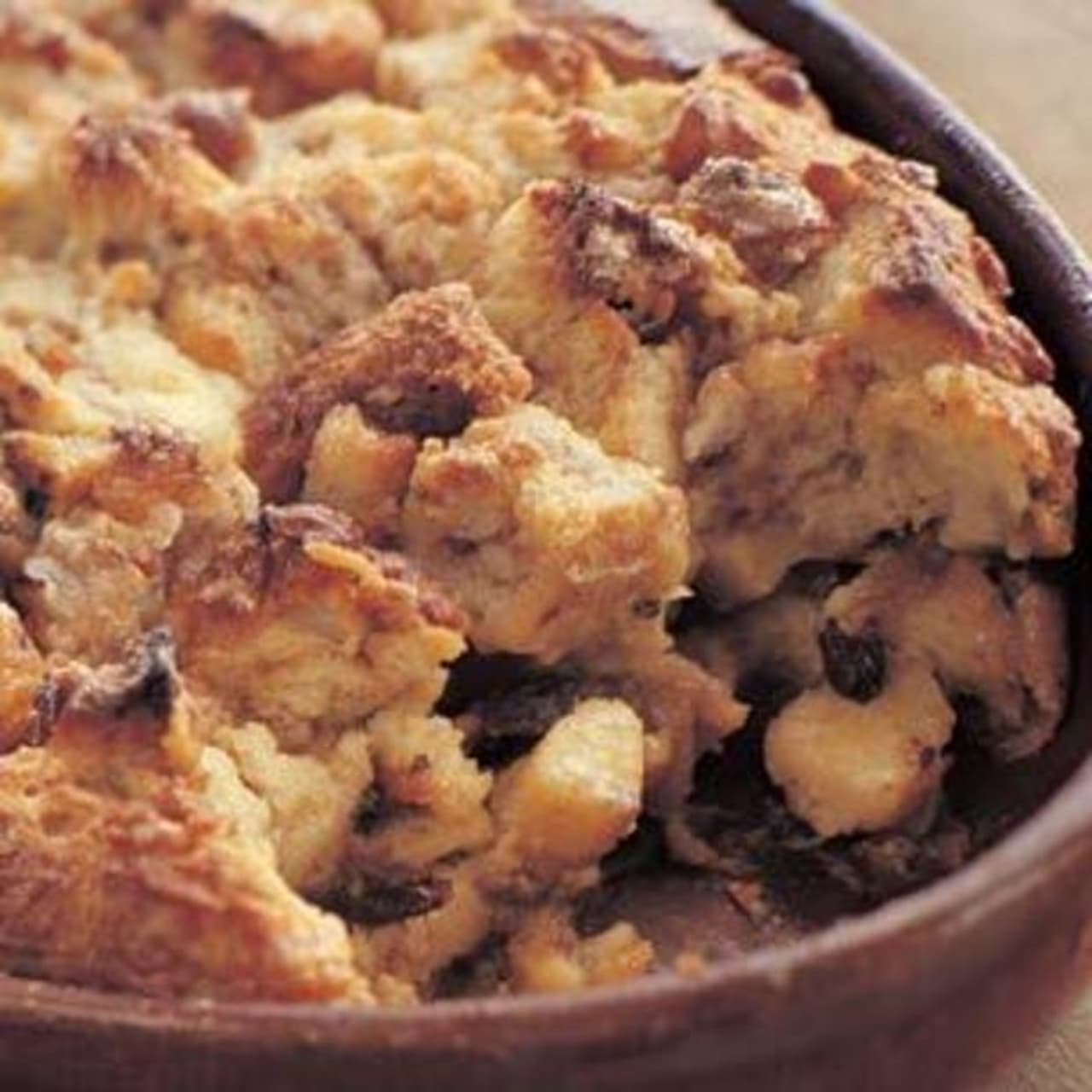 Banana Raisin Bread Pudding