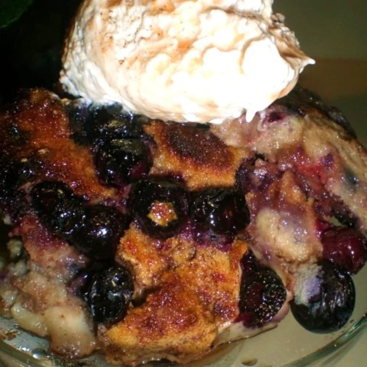 Blueberry Bagel Bread Pudding
