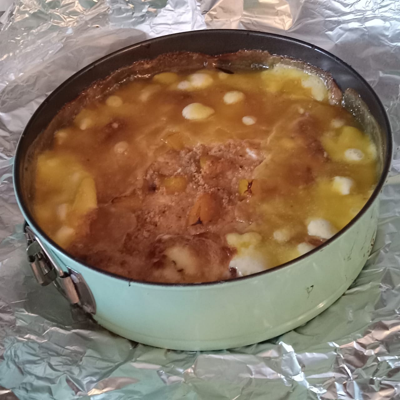 Festive Peach Passover Cake